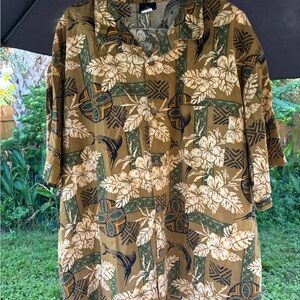 Toucan Dance Marlin + Tribal Pattern Hawaiian Shirt